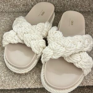 ASOS Cream Braided Sandals